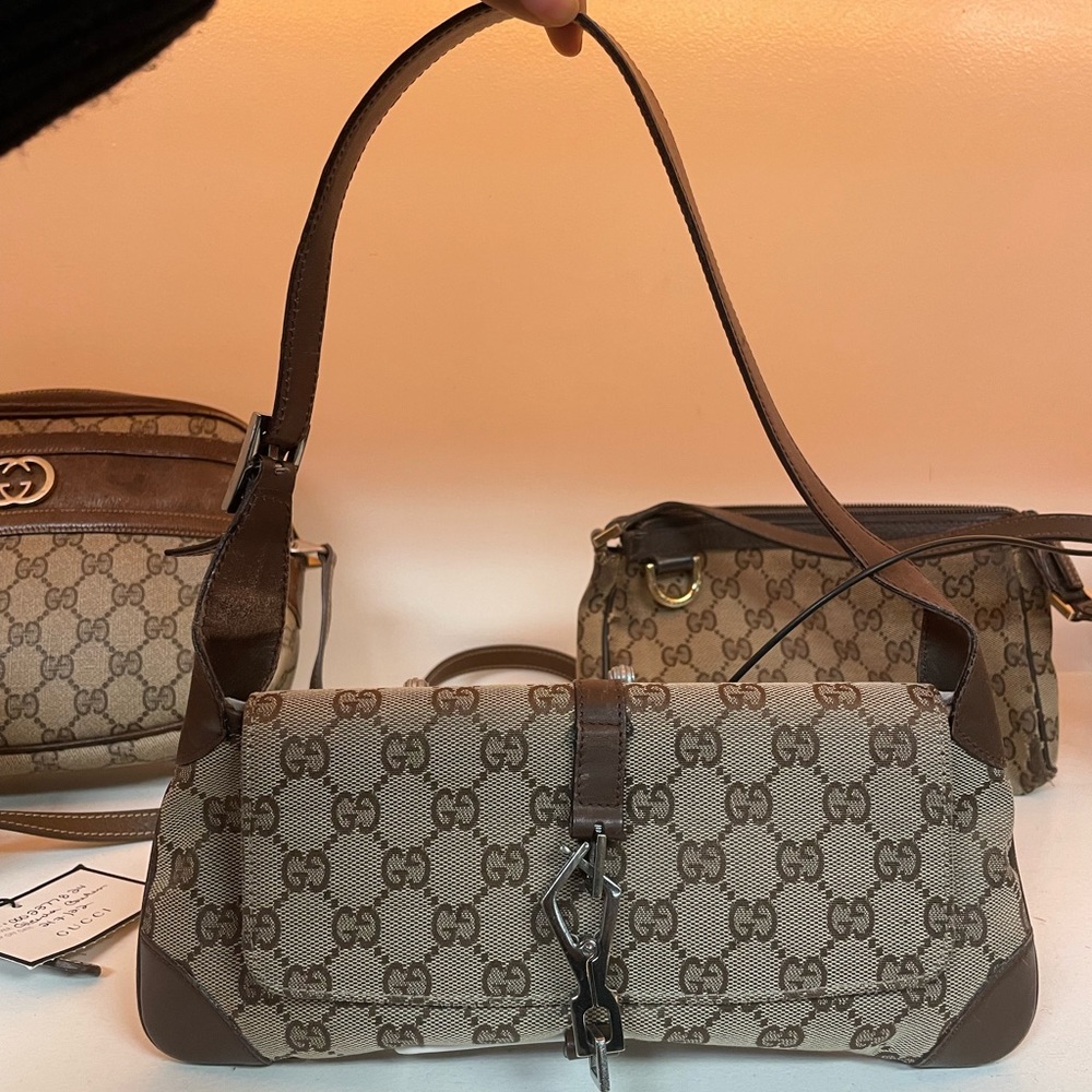Vintage Authentic Gucci Jackie Flap Bag